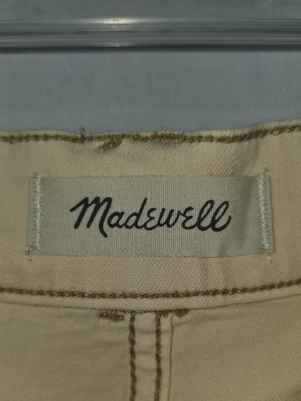 Madewell Beige Cotton Jeans with Contrast Stitching - Picture 4 of 4